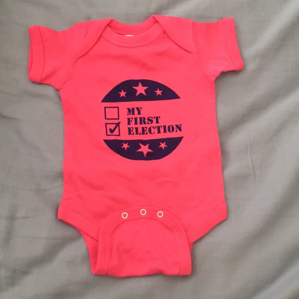 Pink “My First Election” Onesie​